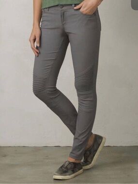 Prana Black Moto-Style Jeggings